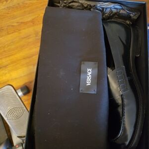 Versace Black Patent Leather Loafers